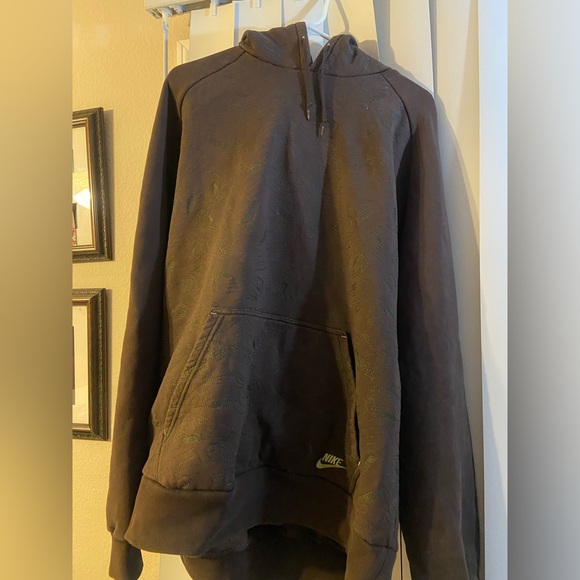 Nike early 2000’s brown hoodie with shoe stitching throughout XXL - Picture 3 of 14